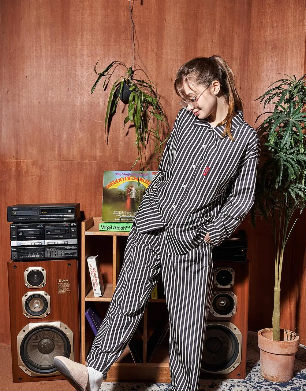Furless pajamas[Long] - Black Stripe 상세페이지 11